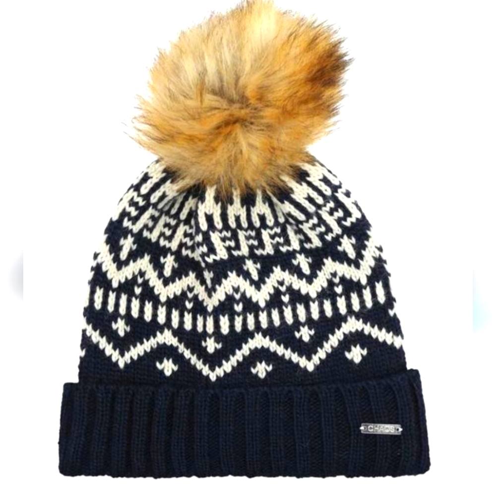 Chaos Black and White Wool Beenie